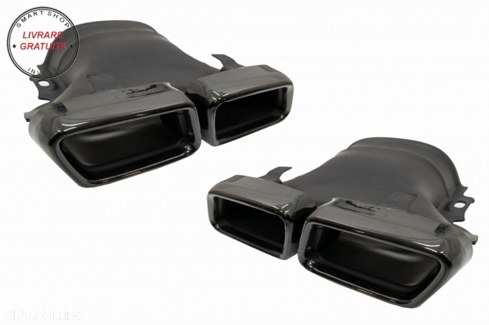 Difuzor Bara Spate cu Ornamente Tobe Negre Mercedes E-Class W213 AMG Line (2016-20- livrare gratuita - 9