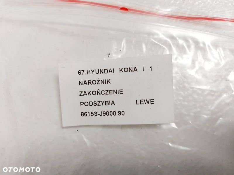 HYUNDAI KONA 1 I NAROŻNIK PODSZYBIA LEWY ZAŚLEPKA LEWA 86153-J9000 - 5