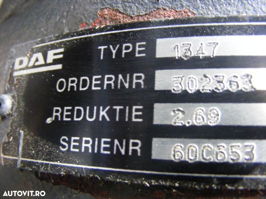 Diferential piese dezmembrari camioane Daf model 1347 reductie 2.69 - 2
