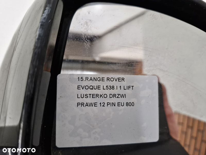 range rover evoque l538 1 i lift lusterko drzwi prawe 12 pin eu - 12