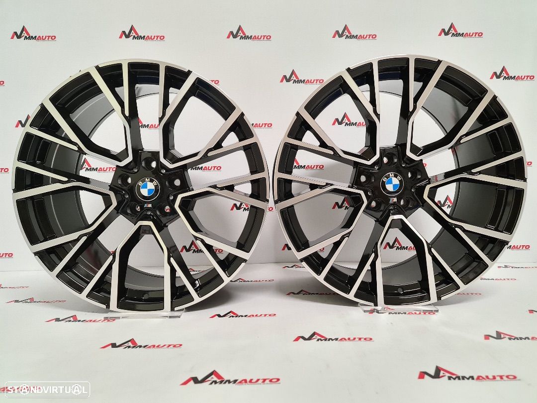Jantes Look BMW X5 Competition 809M Preto Polido 21 - 1