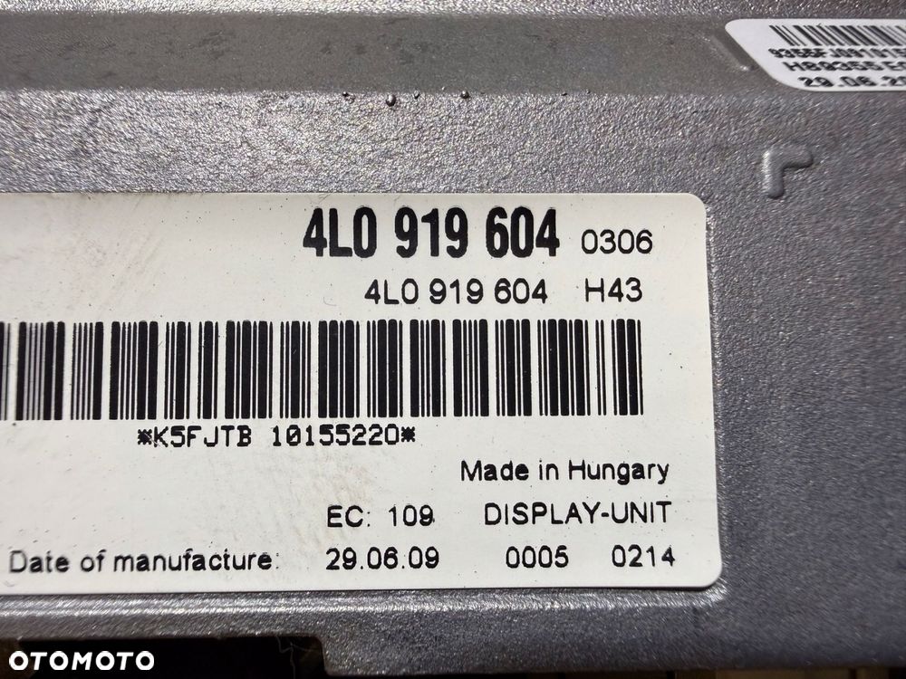 audi a4 b8 a5 8t q5 8r a6 c6 lift wyświetlacz ekran lcd 4l0919604 - 3