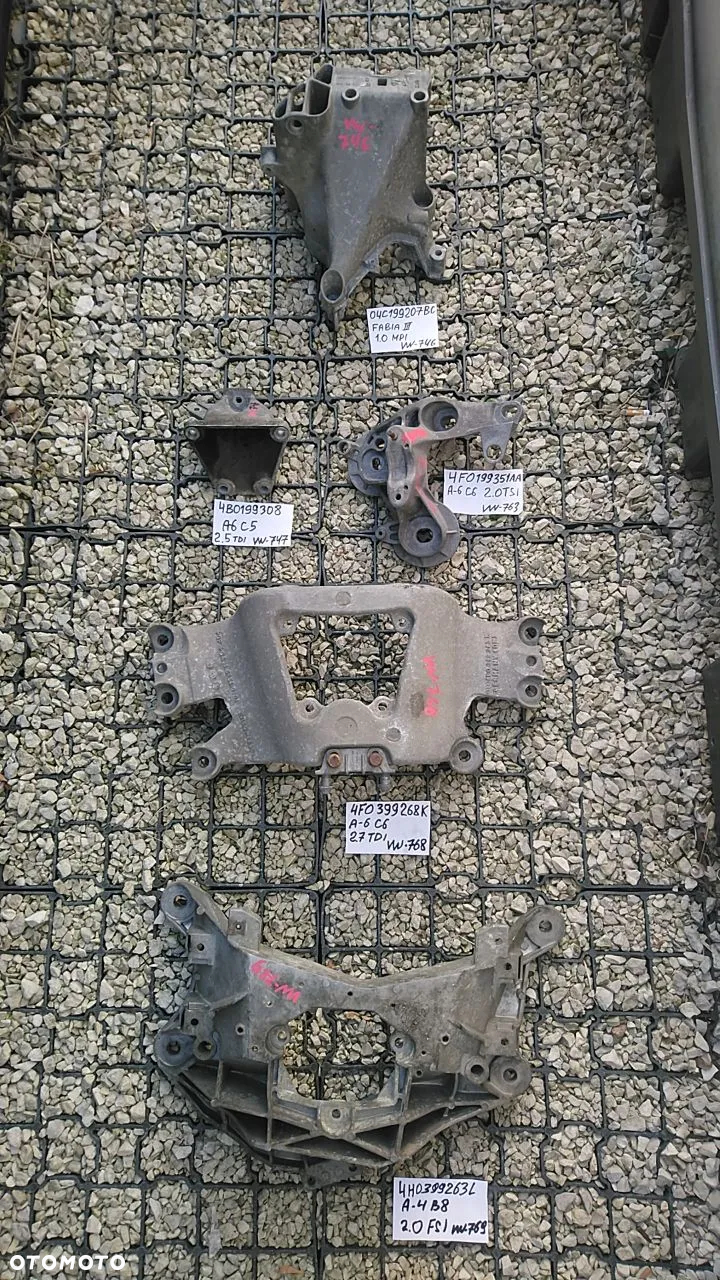 VW ŁAPY NR650-1300 ALUMINIOWE VOLKSWAGEN AUDI SEAT SKODA ŁAPA MOCOWANIE PODSTAWA - 11