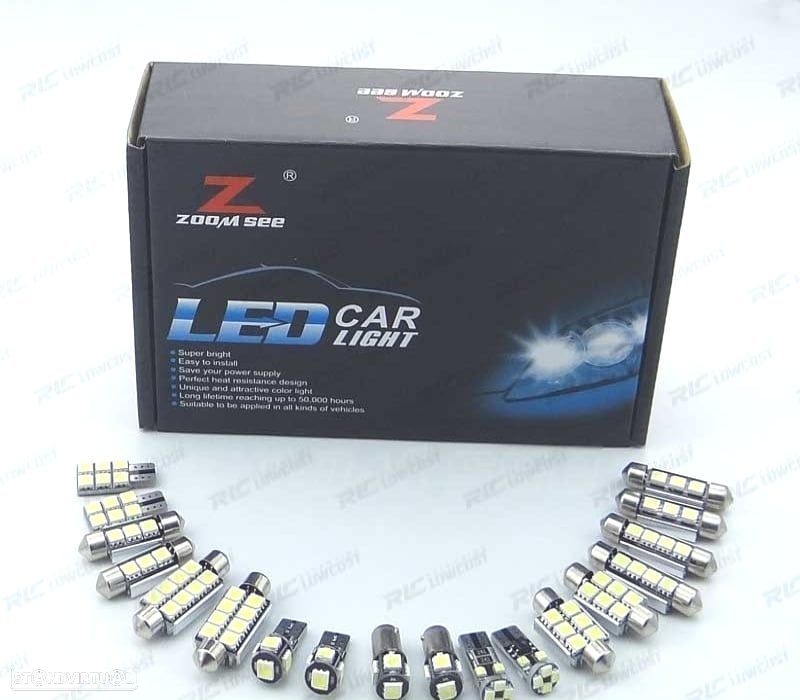 KIT COMPLETO DE 23 LÂMPADAS LED INTERIOR PARA AUDI A4 S4 RS4 B6 B7 AVANT WAGON SOLAMENTE 2002-2008 - 5