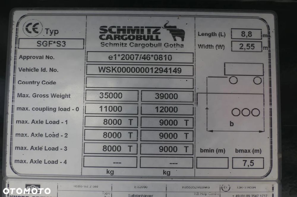 Schmitz Cargobull WYWROTKA 26 m3 / 2016 ROK - 19