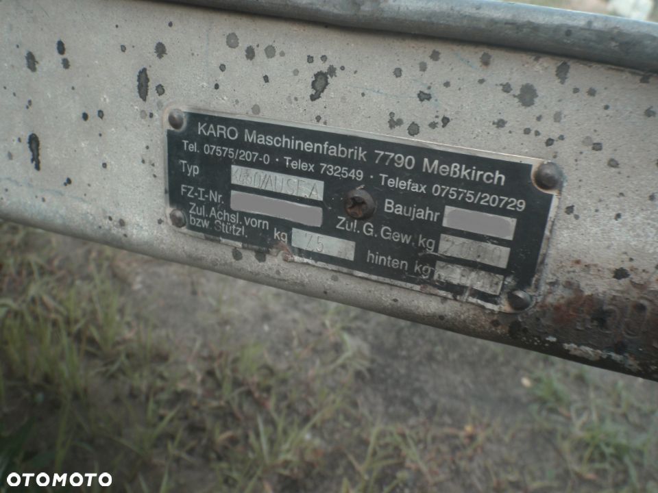 laweta przyczepa wywrotka najazd wyciągarka hamulec najazdowy karo k450 knott 2000dmc 450 waga jak nowa - 16