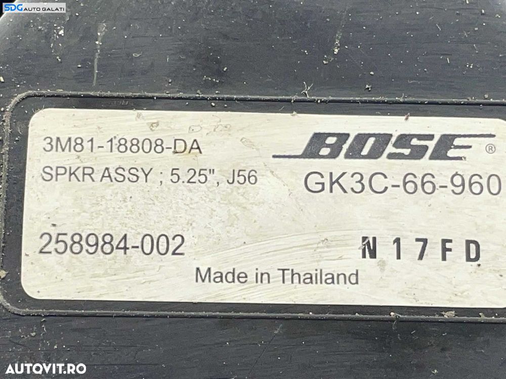 Boxa Difuzor Audio Bose de pe Usa Portiera Spate Mazda 6 2002 - 2008 Cod 3M81-18808-DA GK3C-66-960 [L4322] - 4