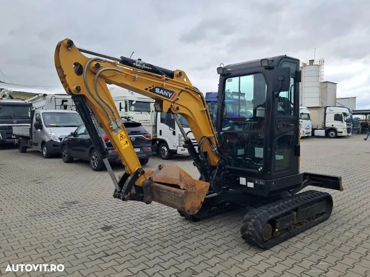 Sany sy26u miniexcavator cu doua cupe si lama tip buldozer - 1