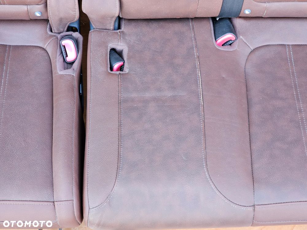 FOTELE TYŁ TYLNE SKÓRZANE KANAPA OPARCIE OPEL ANTARA RUDE BRĄZOWE SKÓRY - 5
