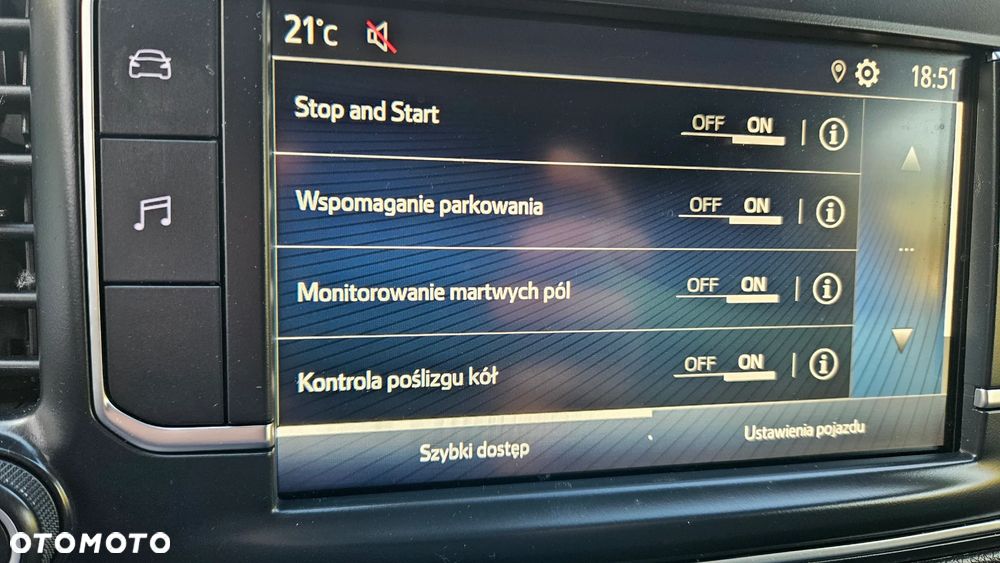 Toyota Proace 2,0D 122KM 2021Rok L3 Najdłuższa Kamera Webasto Klima Blis 2xParktronik Hak - 20