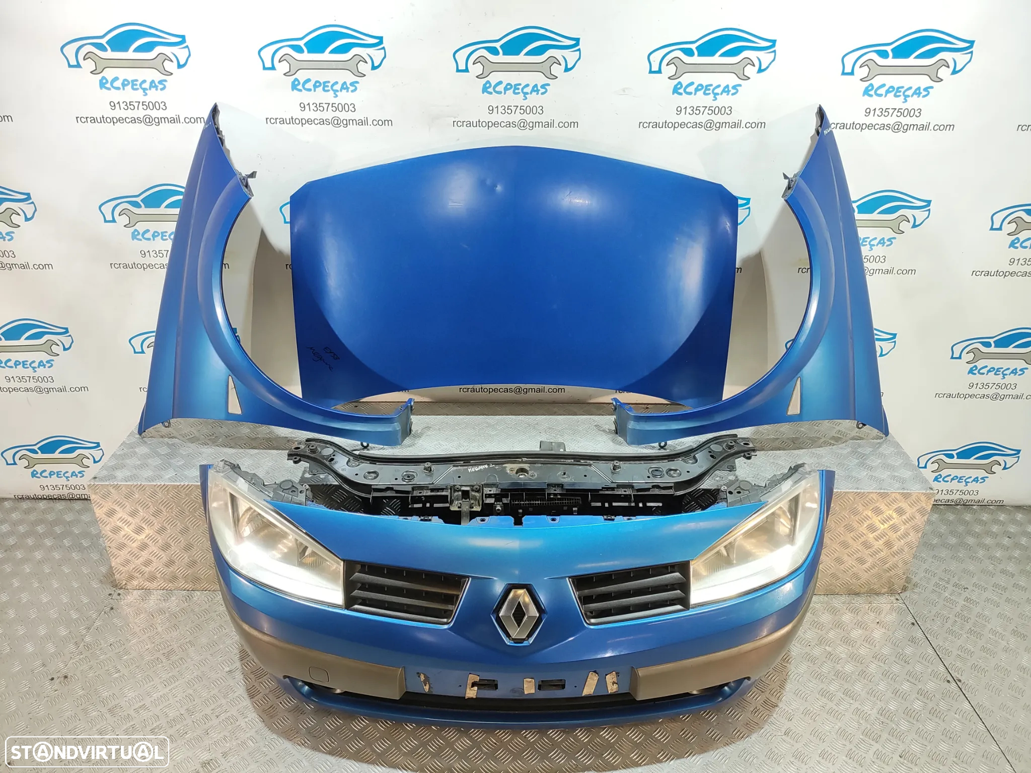 FRENTE COMPLETA RENAULT MEGANE 2 II MK2 CABRIO COUPE CAPOT PARACHOQUES GUARDA-LAMAS OTICAS RADIADOR VENTILADOR FRENTE FIBRA REFORÇO - 15