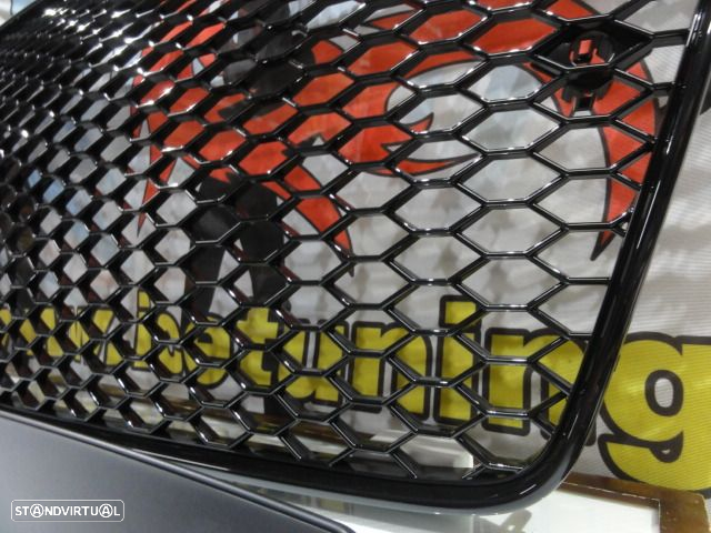 Grelha frontal AUDI A5 11-16 LIFTBACK, COUPE, CABRIO RS5 look preto brilhante c/suporte para símbolo - 14