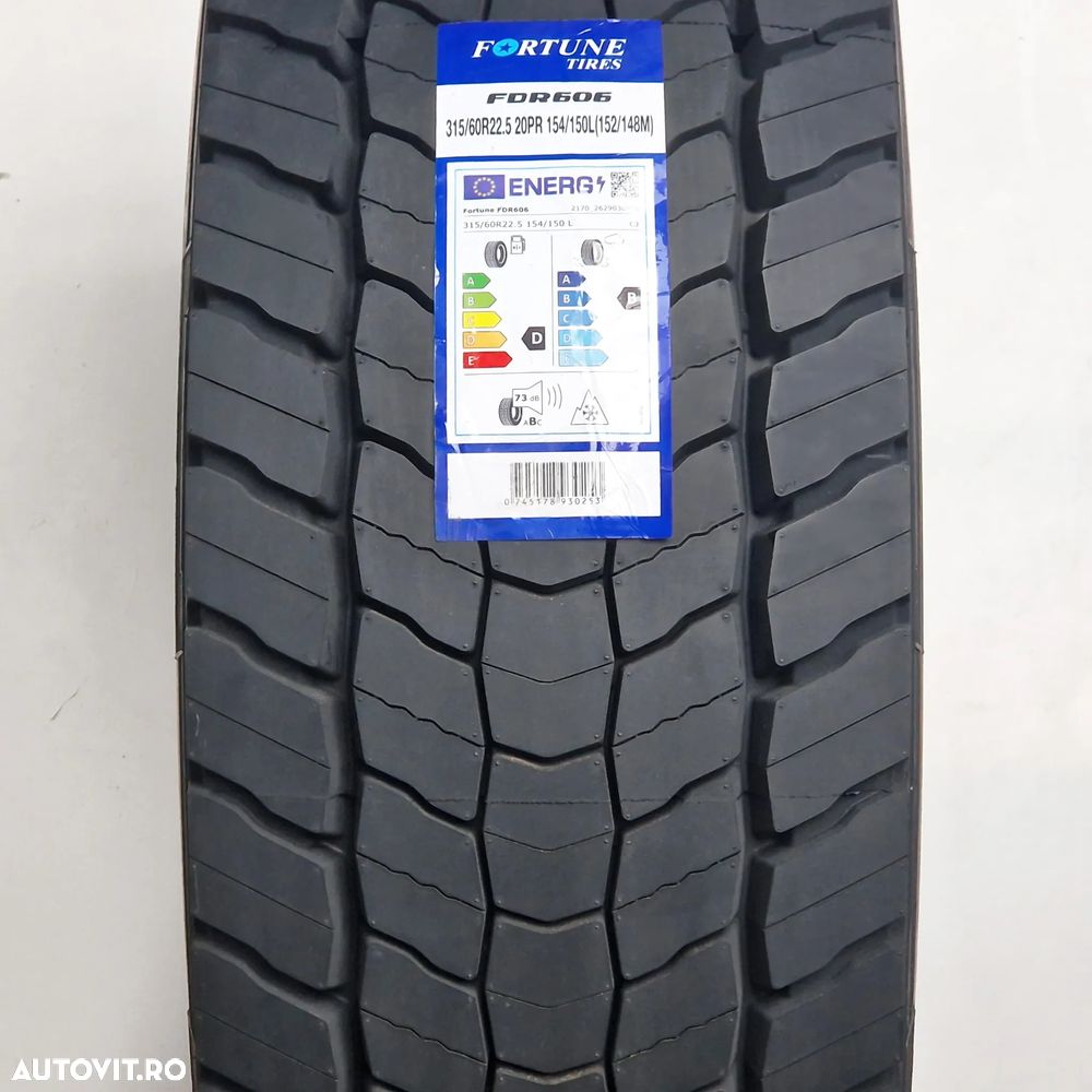 Anvelopa NOUA 315/60R22.5 Fortune FDR 606, M+S*, Hybrid, Tractiune, 154/150L 20 PR - 2