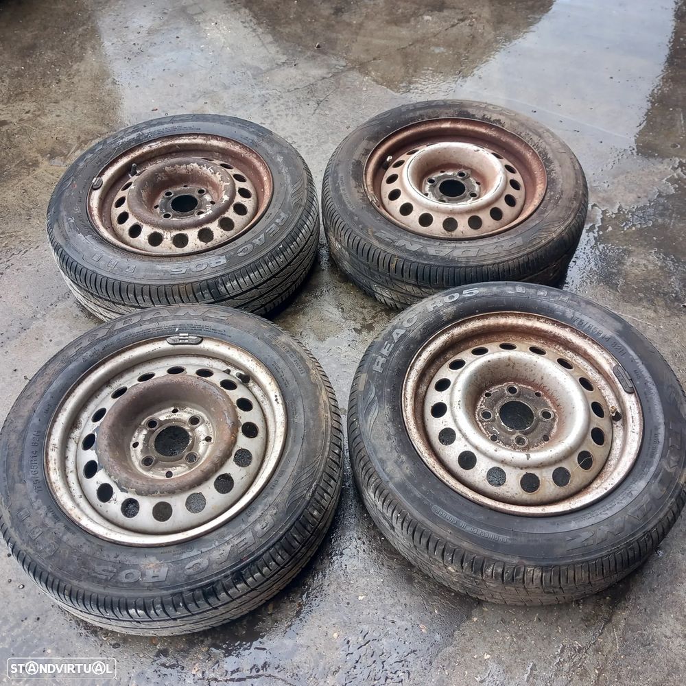 Jantes e pneus R14 Volkswagen Caddy ano 1999 - 1