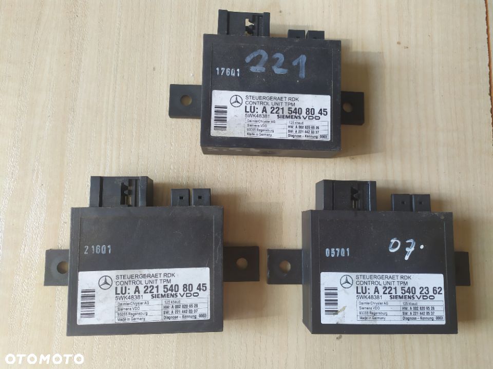 MERCEDES S 221 MODUŁ STEROWNIK CIŚNIENIA OPON A 2215408045   A 2215402362