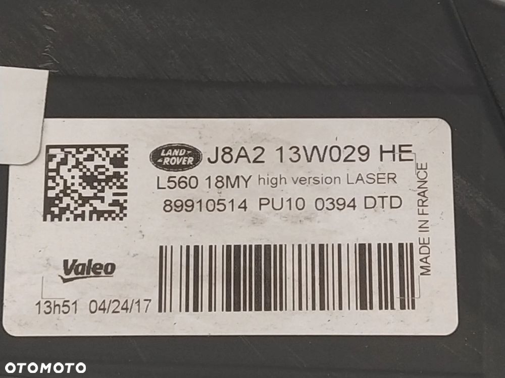 RANGE ROVER VELAR L560 REFLEKTOR LAMPA FULL LED HIGH VERSION LASER PRAWA EUROPA ORYGINAŁ - 21