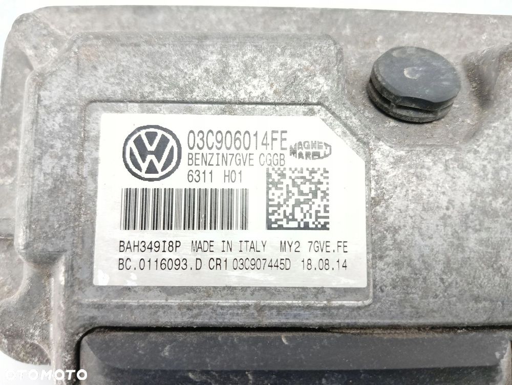 KOMPUTER STEROWNIK SILNIKA SKODA ROOMSTER LIFT (2010-2015) 1.4 16V 86KM 03C907445D 03C906014FE - 1