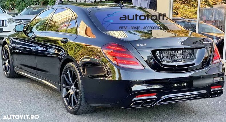 Difuzor W222 S-Class Facelift compatibil cu Mercedes (17-20) S63 Black Design - 3