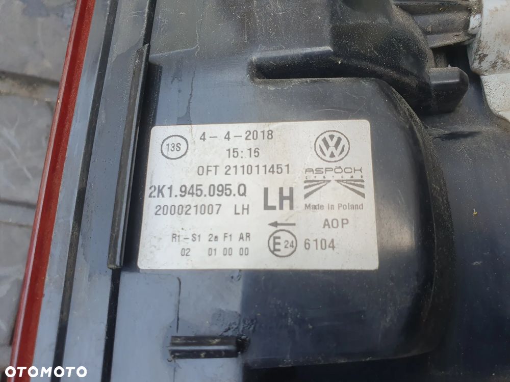 VW CADDY 2K5 15- LAMPA TYLNA LEWA 2K1945095Q EUROPA - 6