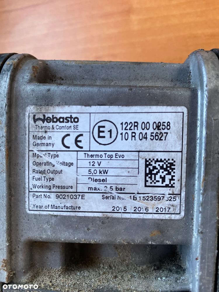 WEBASTO OGRZEWANIE POSTOJOWE BMW E61 122R000258 10R045627 - 6