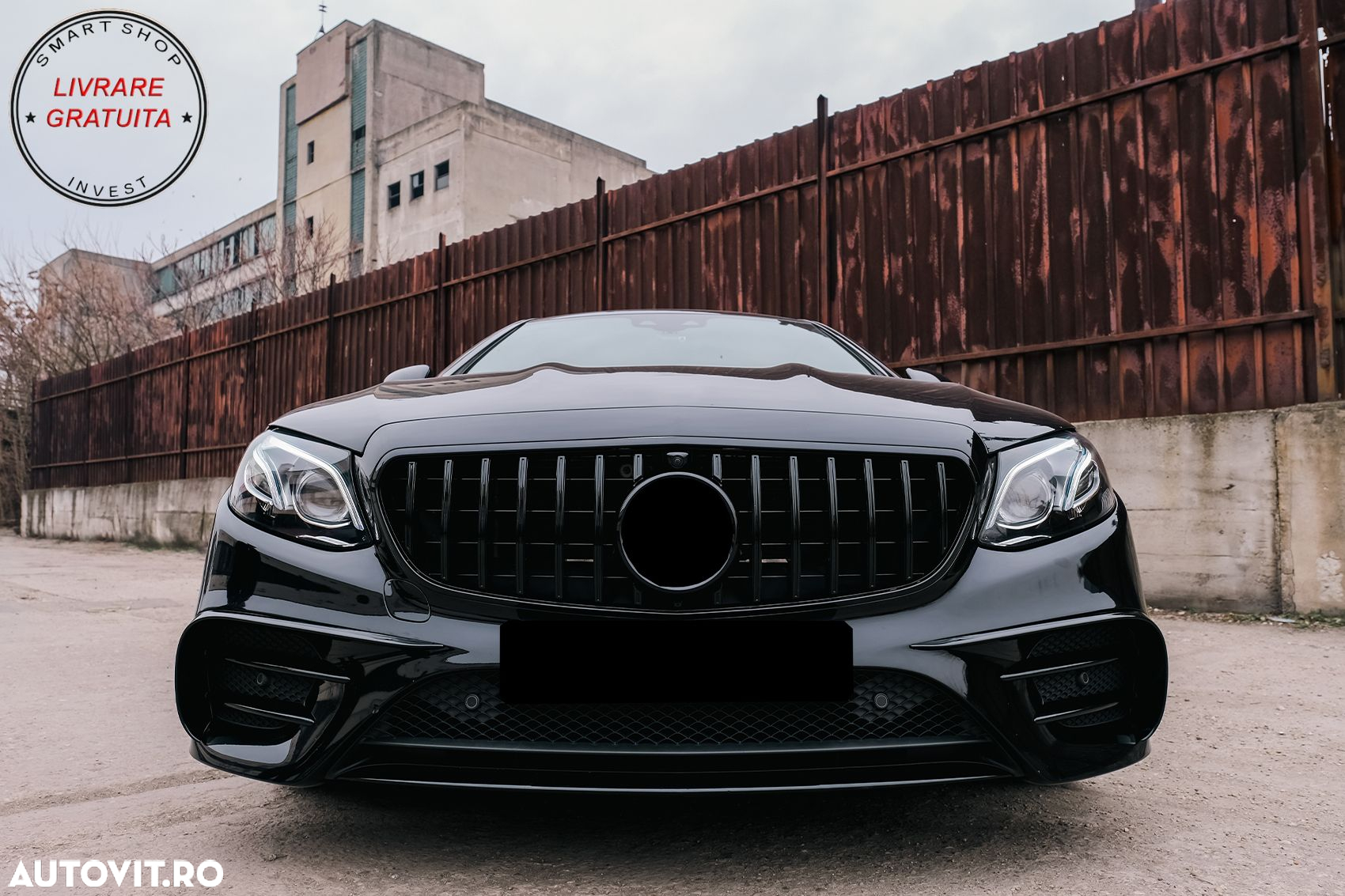 Prelungiri Bara Fata Mercedes E-Class W213 Sport Line E53 (2016-2020) Negru Lucios- livrare gratuita - 14