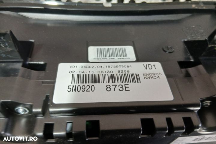 Ceasuri bord 5N0920873E 5N0920873E Volkswagen VW Tiguan 1 [facelift] - 5