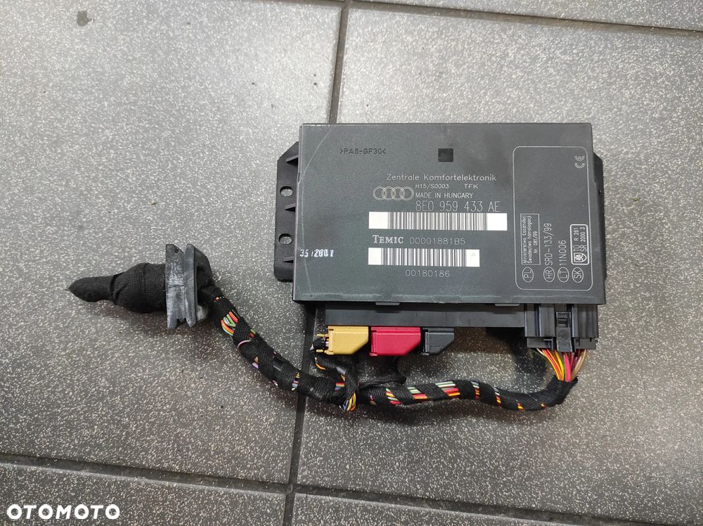 MODUŁ KOMFORTU STEROWNIK 8E0959433AE AUDI A4 B6 B7 POSIADAM RÓWNIEŻ WIĄZKĘ WYSYŁKA !!!! - 1