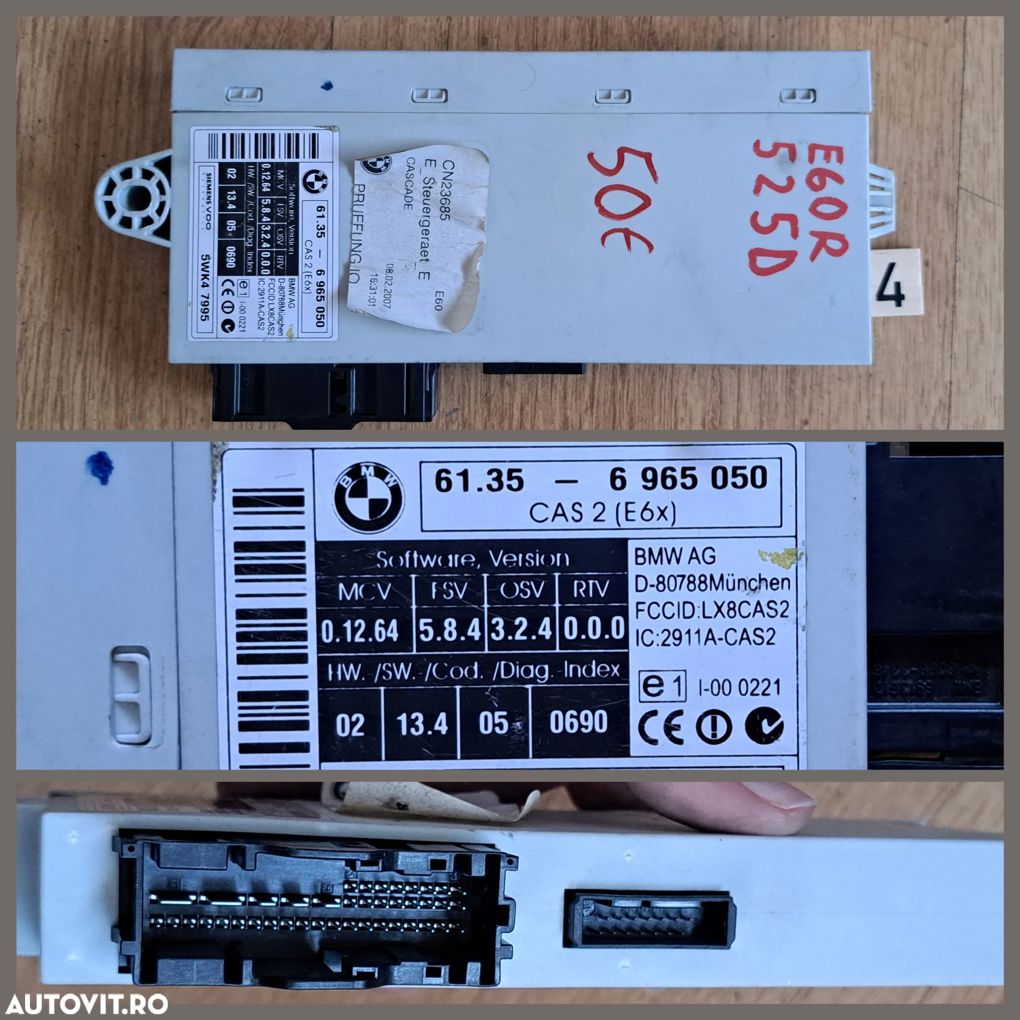 Modul ECU calculator CAS 4 CA, CG, CG-ELV, CAS 2, calculator telematic , modul cutie de transfer , ECU SCR adblue Seria E F G 520d 530dX 640d 750dX 650iX 760LiS - 5