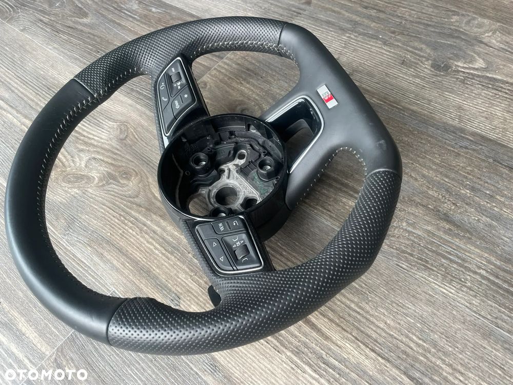Audi A4 B9 A5 8W S-line kierownica ścięta skóra - 4