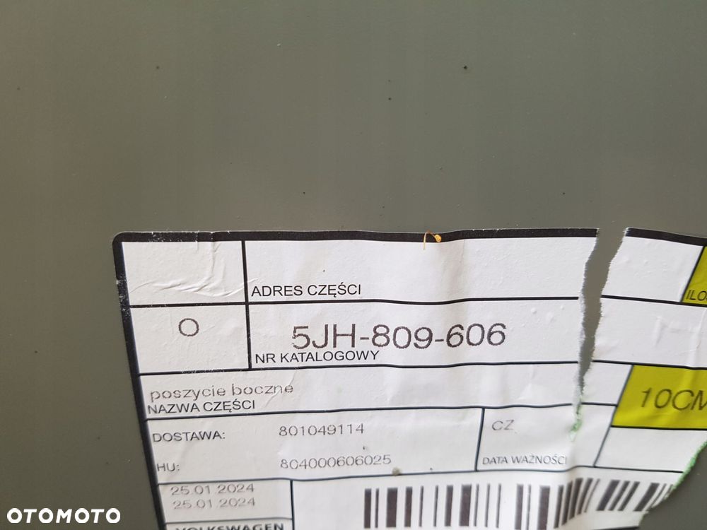 skoda rapid liftback słupek rama bok próg błotnik tył 5jh809606 - 4