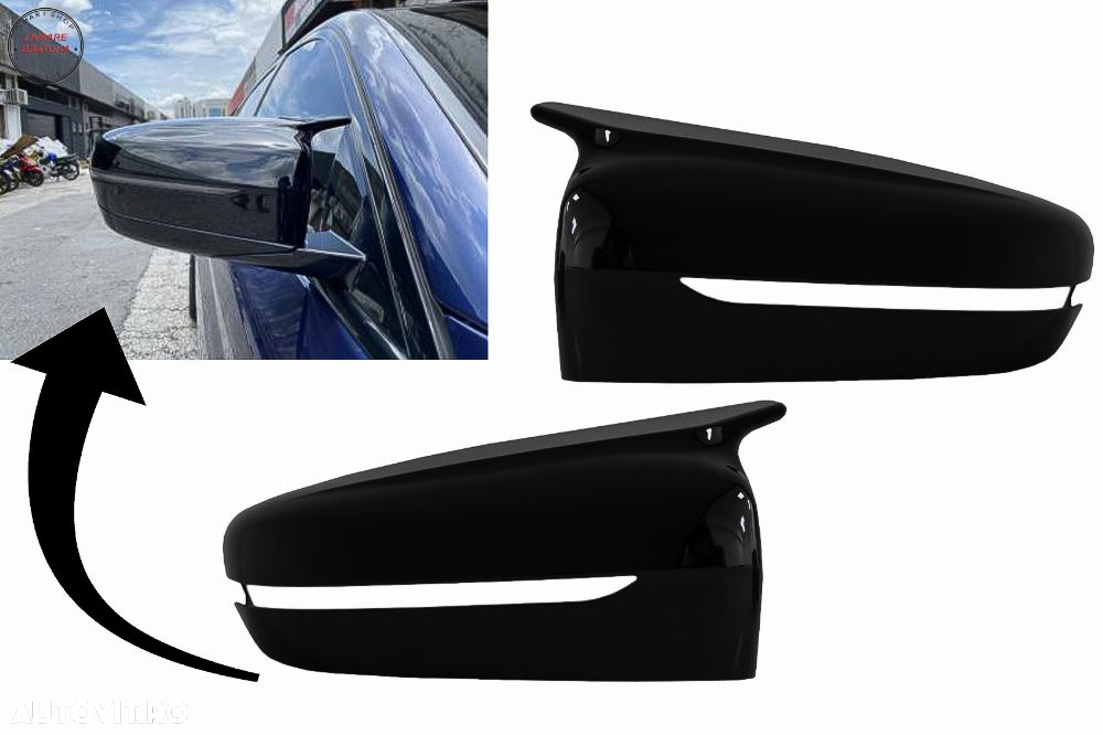 Capace oglinzi BMW 3 Series G20 G21 G28 (2017-up) M Sport Design Negru Lucios LHD- livrare gratuita - 7
