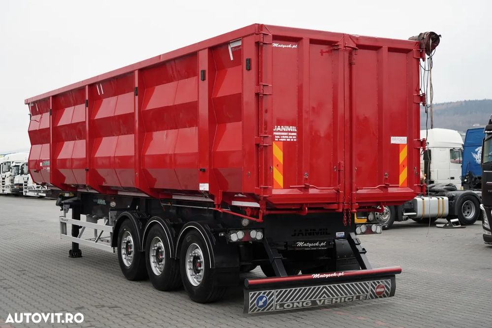 Janmil / BASCĂLĂ DIN OȚEL / 58 m³ / 2021 / HARDOX / AXE SAF / AXĂ RIDICABILĂ / PENTRU DEȘEURI - 6