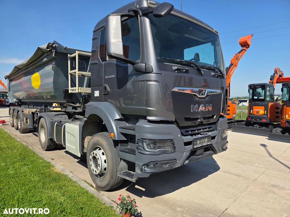 MAN TGS 18.510 4x2, 2023, 130.117km, kit BASCULARE, anv 80% ok, cutie AUTOMATA, bara metalica, posibilitate leasing 4 ani, Pret AUTOTRACTOR 63.900 EUR+Tva si pret ANSAMBLU cu MEILLER 2023, 28mc-89.900 EUR+Tva - 3