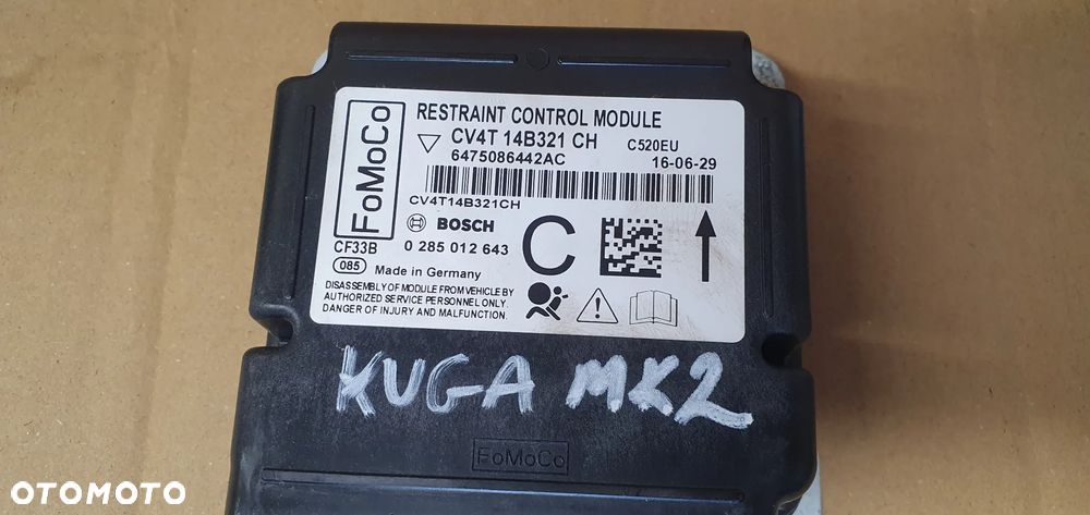 Zestaw poduszek AIRBAG pasy poduszki sensor kolanówka Ford Kuga MK2 - 9
