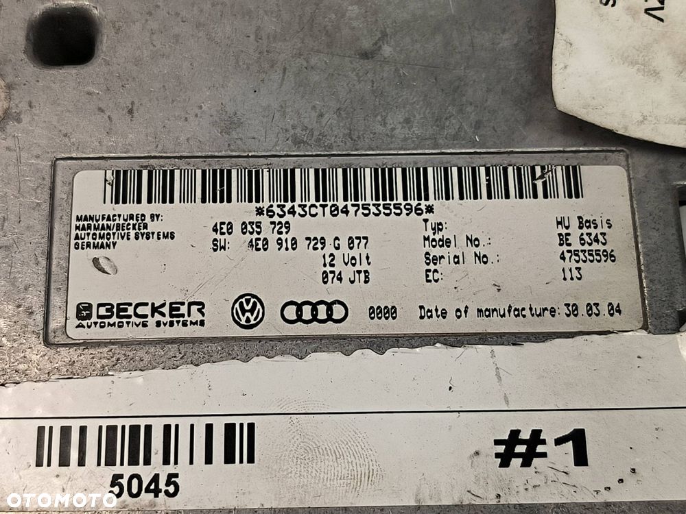 MODUŁ AUDI A8 D3 4E0035729 - 2