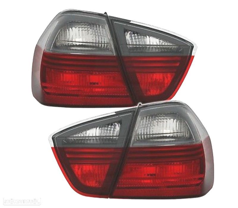 FAROLINS CELIS BMW E90 05-08 VERMELHO FUMADO - 1