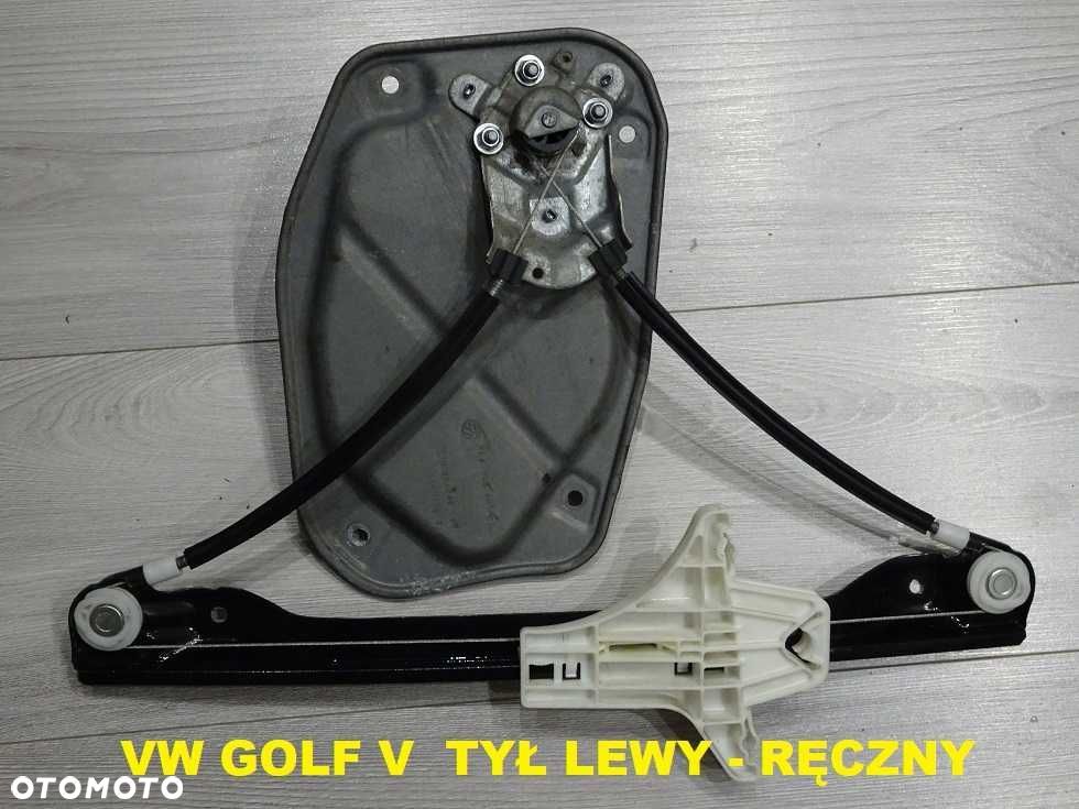 VW Golf V 5 Podnośnik Mechanizm Szyby Tył Lewy Ręczny na korbkę 03- #