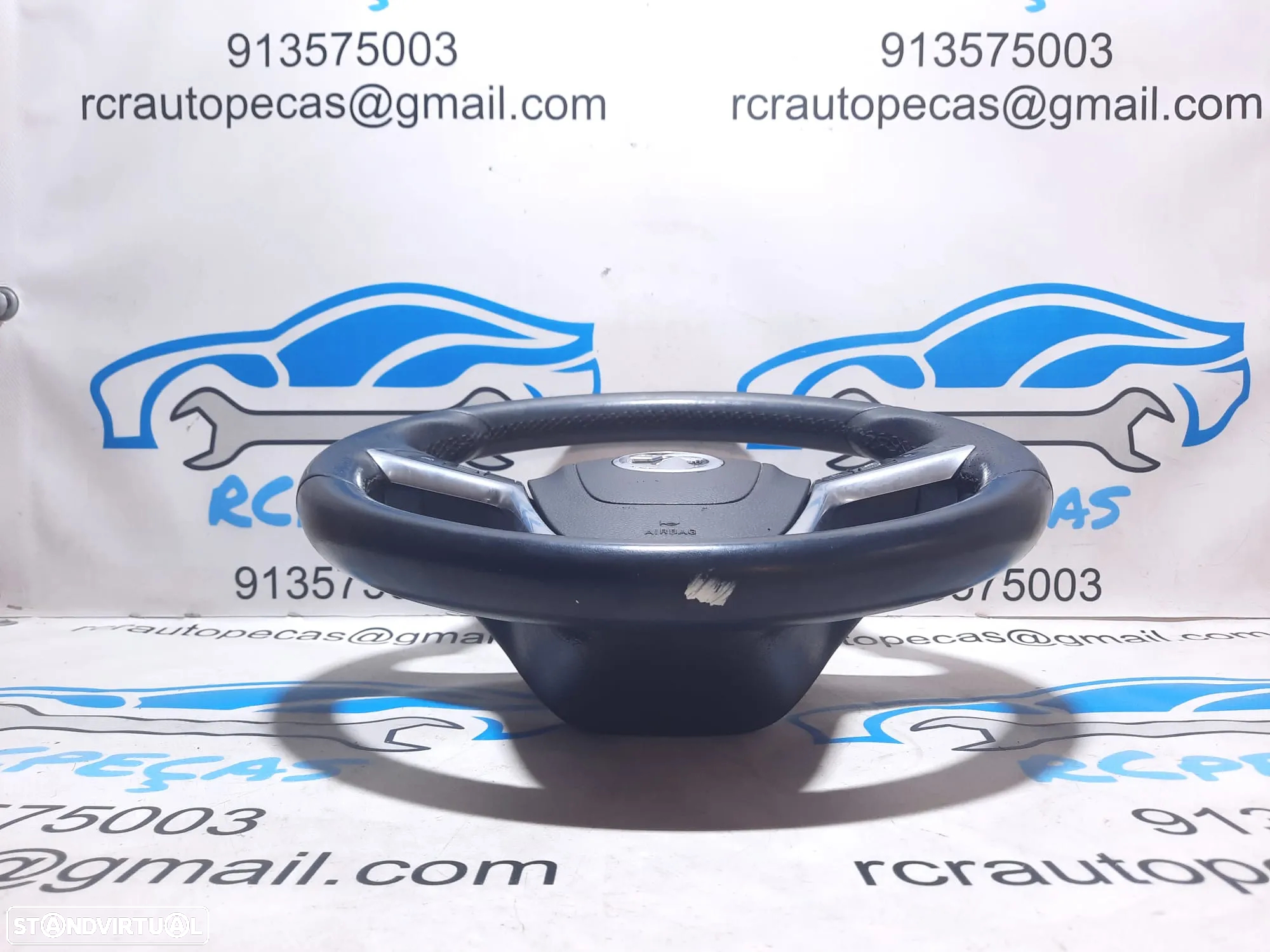 VOLANTE GUIADOR COMPLETO OPEL ASTRA J P10 SRI 13306885 INSIGNIA A PELE PERFURADA COMANDOS MULTIFUNÇÕES AIRBAG - 4