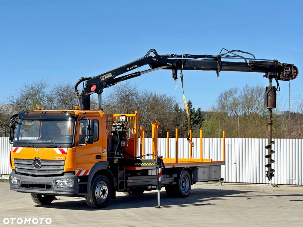 Mercedes-Benz ATEGO 1324 * SKRZYNIA 6,40 m + HIAB 144 B - 1  DUO + WIERTNICA - 2