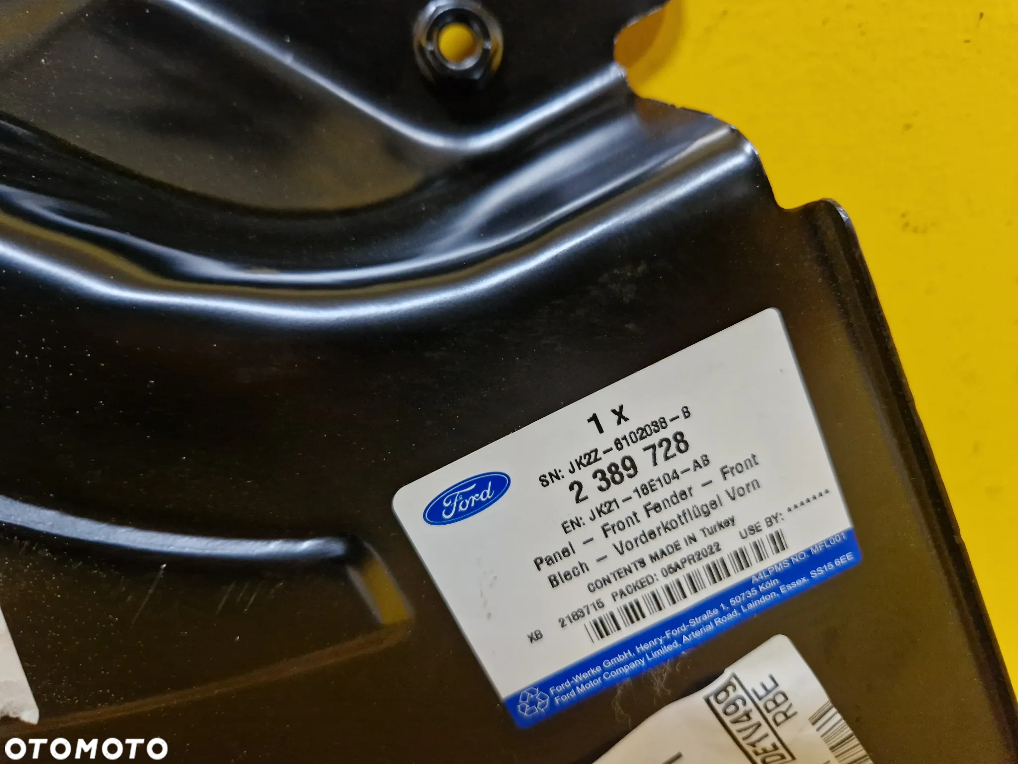 FORD CUSTOM MOCOWANIE BŁOTNIKA LEWE FARTUCH JK21-16E104-AB - 3