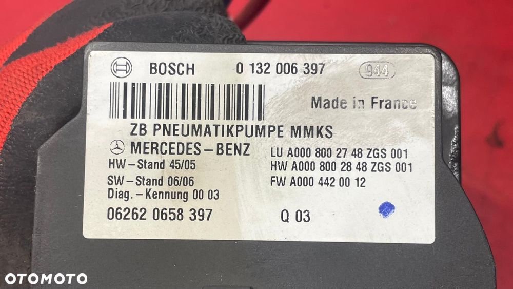 MERCEDES W211 POMPA POMPKA FOTELA DYNAMIC 0132006397 - 3