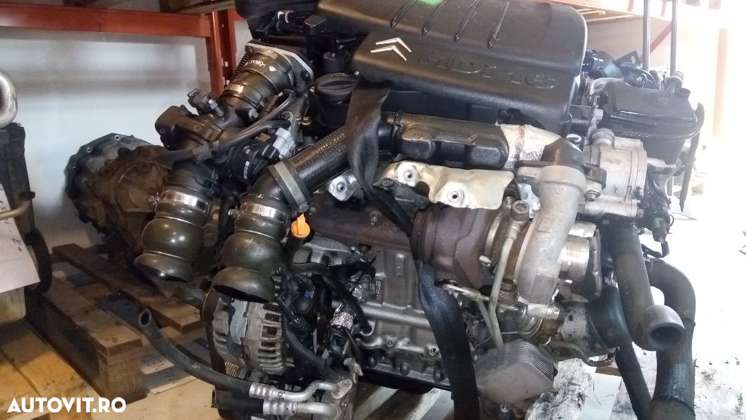 Motor 1.6 hdi 90cp 9HX turbina injectoare cutie viteze pompa inalte EGR alternator - 4