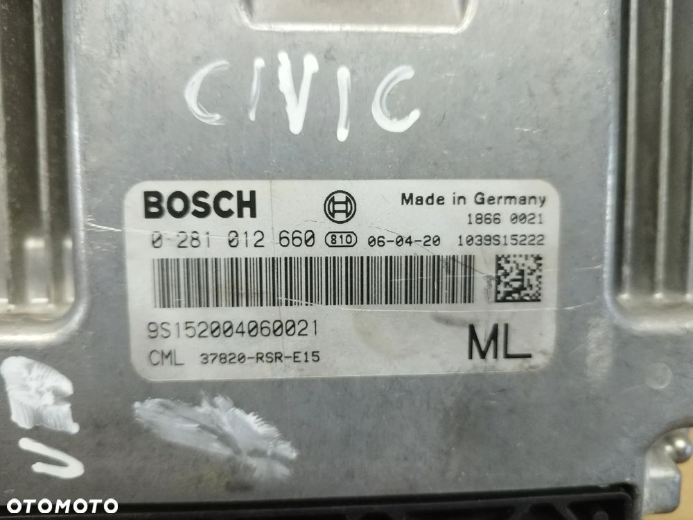 KOMPUTER, STEROWNIK SILNIKA 2.2 i-CTDi 0281012660 HONDA CIVIC VIII 06-11 - 2