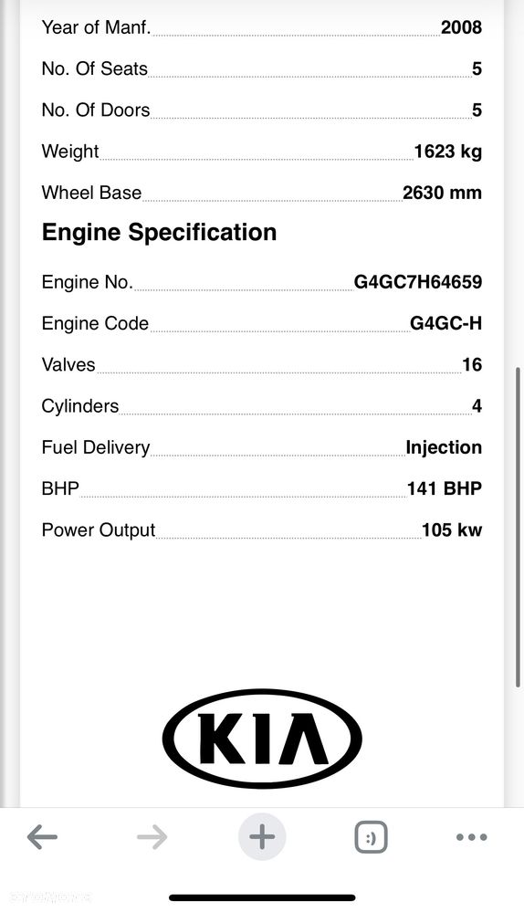 Skrzynia biegów Kia sportage manualna 2.0 tuscon g4gc 2008 rok L7 - 4