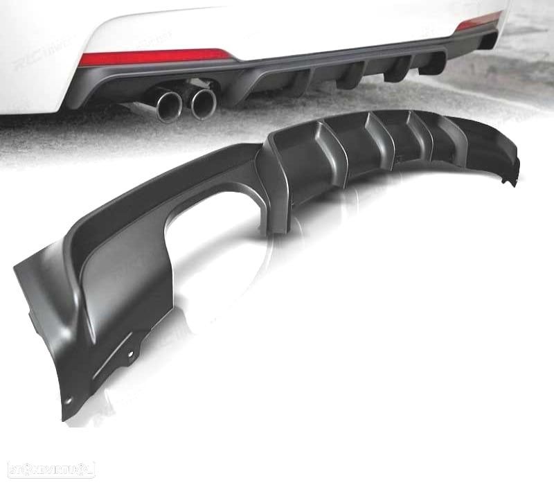 DIFUSOR BMW F30 F31 LOOK M PERFORMANCE DUPLA ESQUERDA PRETO MATTE - 1