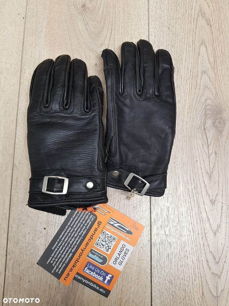 Rękawiczki skórzane na Motocykl Skuter Rozmiar L - 4