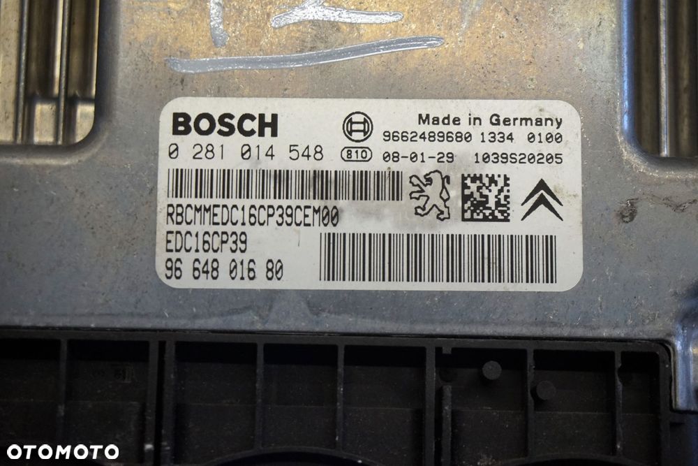 STEROWNIK SILNIKA KOMPUTER C5 III X7 2.2 HDI 9664801680 0281014548 CITROEN 2008-2017 - 3