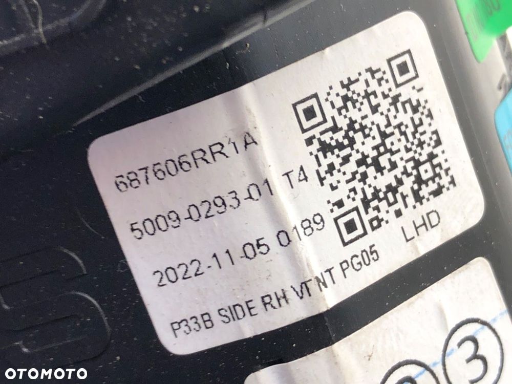KRATKA NAWIEWU PRAWY PRZÓD  NISSAN QASHQAI III (J12) 2021 - 2022 1.3 DIG-T 116 kW [158 KM] Hybryda - 4