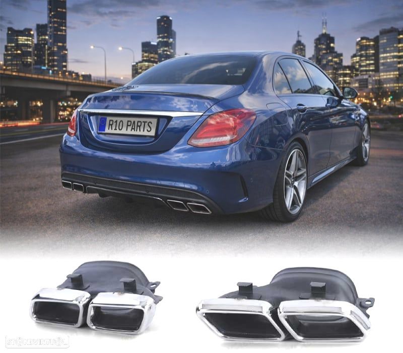 PONTEIRAS DE ESCAPE LOOK AMG C63 MERCEDES W205 14- LOOK AMG - 1