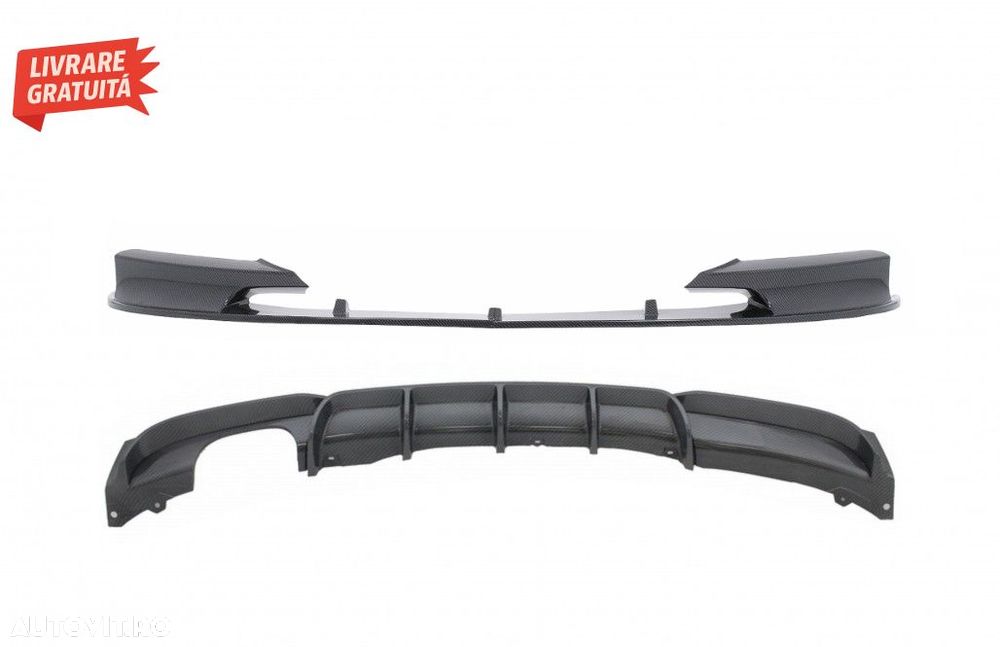 Prelungire Bara Fata cu Difuzor Bara Spate BMW Seria 3 F30 F31 (2011-up) M Perform- livrare gratuita - 1
